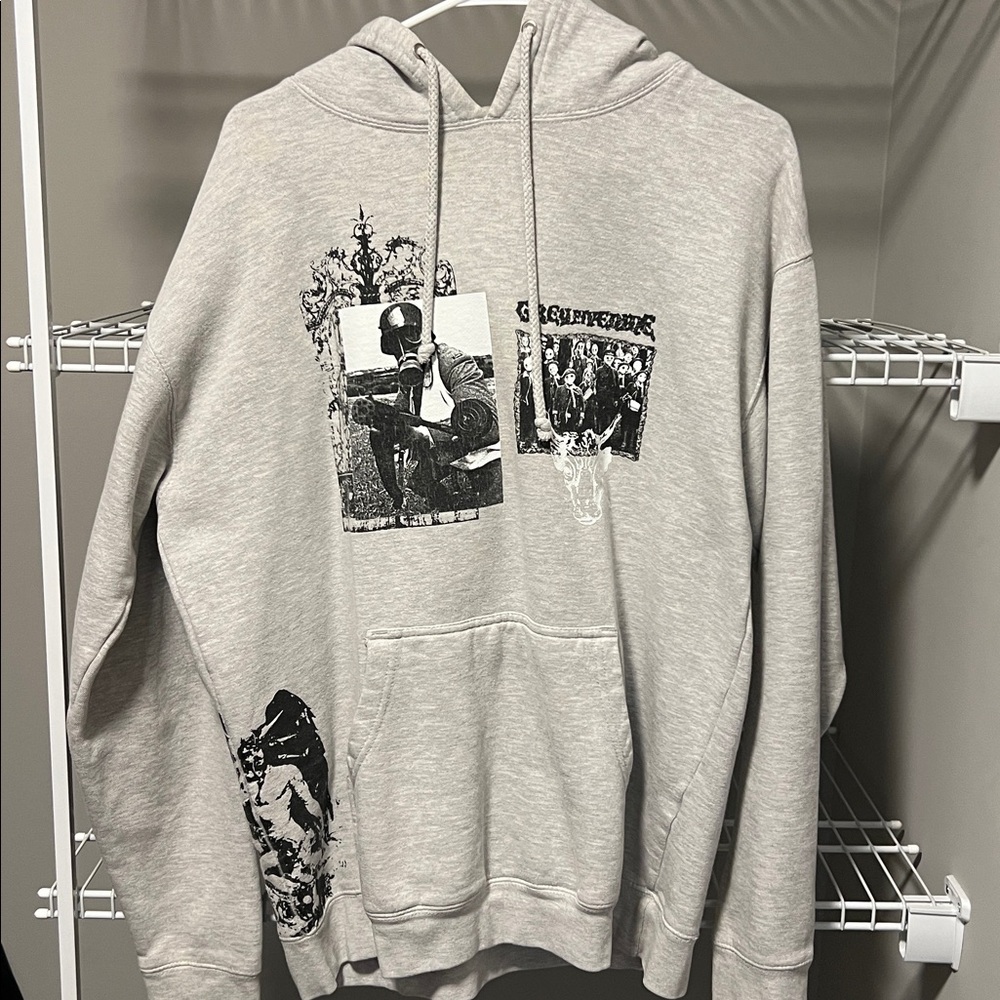 NWOT * Grey State Gray Graphic Hoodie Size Large